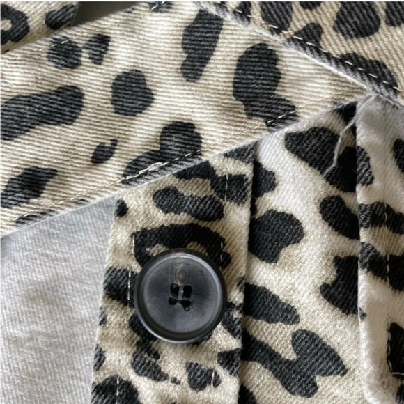 All Saints Leo leopard denim jacket - Picture 7 of 11